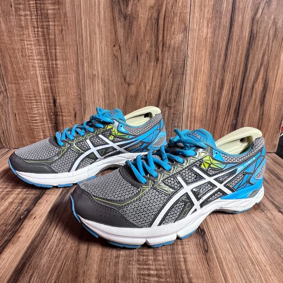 Asics Gel Exalt 3 Womens Running Shoes Grey Blue Duomax T666N EUC Size 6.5 - Picture 2 of 7